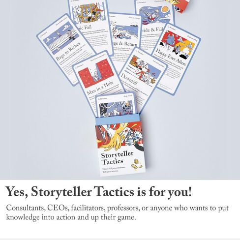 Pip Decks Storyteller Tactics Card Deck, Business Tool to Improve Your Influence and Persuasion in Workshops, Sales Pitches, Presentations and More, 54 Cards in a Case in Saudi Arabia