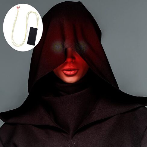4 Pcs Halloween Glowing LED Light Up Eyes for Mask Cosplay Laser Eyes with Battery Box, Battery Not Included(Red Light) in Saudi Arabia