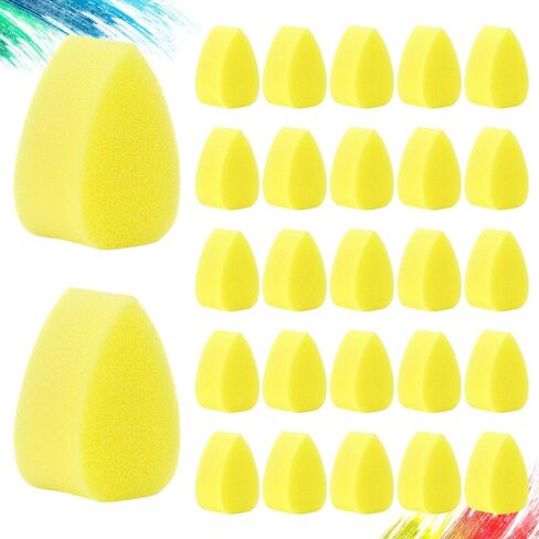 Rcybeo 25 Pcs Face Paint Sponges Petal Face Painting Stencils Oval High Density Face Painting Supplies Brushes Bulk Body Paint Sponge for Kids Adults Makeup Body Paint Art Craft in Kuwait
