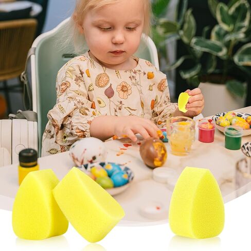 Rcybeo 25 Pcs Face Paint Sponges Petal Face Painting Stencils Oval High Density Face Painting Supplies Brushes Bulk Body Paint Sponge for Kids Adults Makeup Body Paint Art Craft in Kuwait