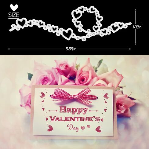 8 Pieces Heart Love Letter Metal Die Cuts Happy Valentine's Day Cutting Dies Stencils for Scrapbooking, Card Making, Photo Album DIY Crafts and Valentine's Day Décor in Saudi Arabia