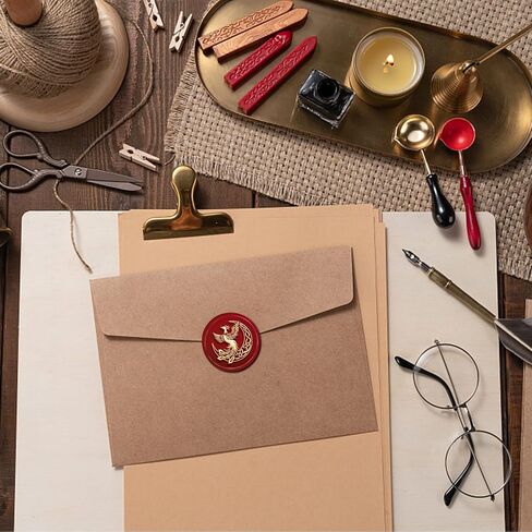 CRASPIRE Crow Wax Seal Stamp Halloween Raven Sealing Wax Stamps Moon Vintage 30mm Removable Brass Head Sealing Stamp with Wooden Handle for Wedding Invitations Envelope Wrap in Saudi Arabia
