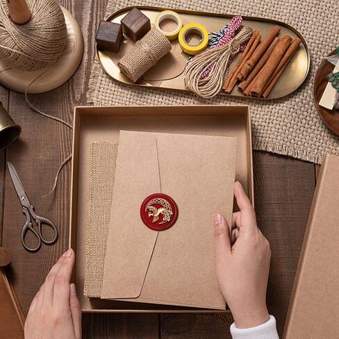 CRASPIRE Crow Wax Seal Stamp Halloween Raven Sealing Wax Stamps Moon Vintage 30mm Removable Brass Head Sealing Stamp with Wooden Handle for Wedding Invitations Envelope Wrap in Saudi Arabia
