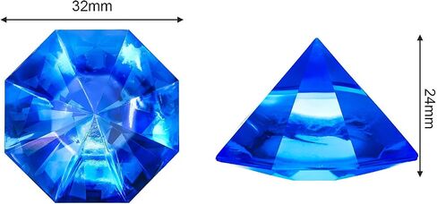 Hicarer Acrylic Diamond Gems Toy Pirate Plastic Gems Bulk Large Fake Gemstones Colored 25 Carat Treasure Chest Hunt Party Favors Table Decorations for Kids Boys Girls in Kuwait