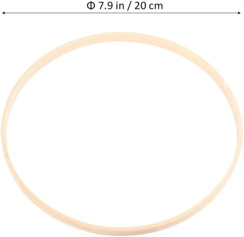 Bamboo Macrame Rings 12pcs Wooden Bamboo Floral Hoop Wreath Macrame Craft Dream Catcher Hoop Rings Round Macrame Rings for DIY Wedding Wreath Decor Wall Hanging Crafts 23cm in Saudi Arabia