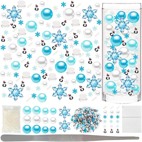 Christmas Winter Vase Fillers Pearls Christmas Water Gel Beads Floating Pearl Bead Vase Filler for Winter Christmas Vase Filler Deocration in Kuwait