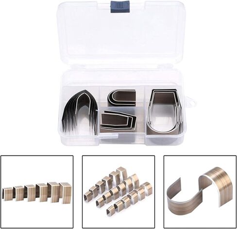 Kadimendium 18pcs Leather Punch Alloy Steel Universal Leather Craft Embossing Punch Set Kit DIY Leather Punching Tools Hollow Cutter Punching Tool kit for Handmade DIY Leather Craft in Saudi Arabia