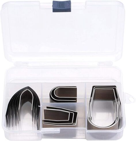 Kadimendium 18pcs Leather Punch Alloy Steel Universal Leather Craft Embossing Punch Set Kit DIY Leather Punching Tools Hollow Cutter Punching Tool kit for Handmade DIY Leather Craft in Saudi Arabia