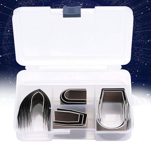 Kadimendium 18pcs Leather Punch Alloy Steel Universal Leather Craft Embossing Punch Set Kit DIY Leather Punching Tools Hollow Cutter Punching Tool kit for Handmade DIY Leather Craft in Saudi Arabia
