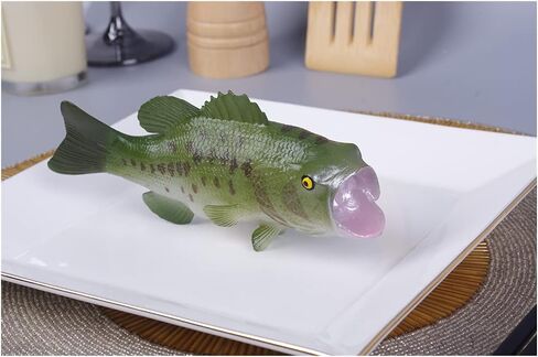 سمك زائف من البلاستيك، نموذج سمكة حيوان صناعي، فم كبير للعرض في السوق المنزلي، دعامات التصوير الفوتوغرافي، ديكور المطبخ in Kuwait