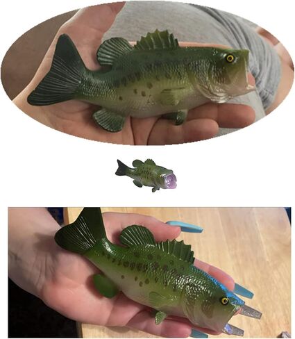 سمك زائف من البلاستيك، نموذج سمكة حيوان صناعي، فم كبير للعرض في السوق المنزلي، دعامات التصوير الفوتوغرافي، ديكور المطبخ in Kuwait