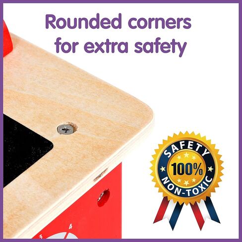 مجموعة لعب SPARK & WOW Grill - لعبة طبخ خشبية للأطفال - 18 نوعًا من الأطعمة والأواني المختلفة - تلهم اللعب التظاهري والخيال بالشواء in Kuwait