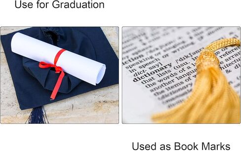 شرابات HARFINGTON المرجعية - 8 قطع 3.66 بوصة شرابة صغيرة ناعمة حريرية مع حلقات لتخرج سلسلة مفاتيح مصنوعة يدويًا من إكسسوارات الحرف اليدوية، أحمر نبيذي in Kuwait