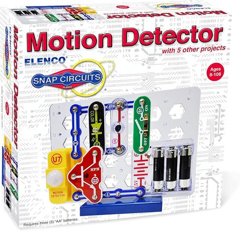 Snap Circuits Electronics Motion Detector Mini Kit | Build Motion Projects with Snap-Together Electronic Components | 12 Projects | Electronics Exploration Kit | Great STEM Product in Kuwait