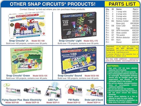 Snap Circuits Electronics Motion Detector Mini Kit | Build Motion Projects with Snap-Together Electronic Components | 12 Projects | Electronics Exploration Kit | Great STEM Product in Kuwait
