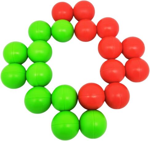 Boxgear Inseparable Rainbow Ball Sensory Fidget Toy Stress Relief Toy Boy Girl 3-12 Year Old, Creative Preschool Learning Activities, Toddler Fidget Toys (Red-Green) in Kuwait