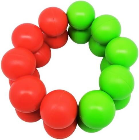 Boxgear Inseparable Rainbow Ball Sensory Fidget Toy Stress Relief Toy Boy Girl 3-12 Year Old, Creative Preschool Learning Activities, Toddler Fidget Toys (Red-Green) in Kuwait