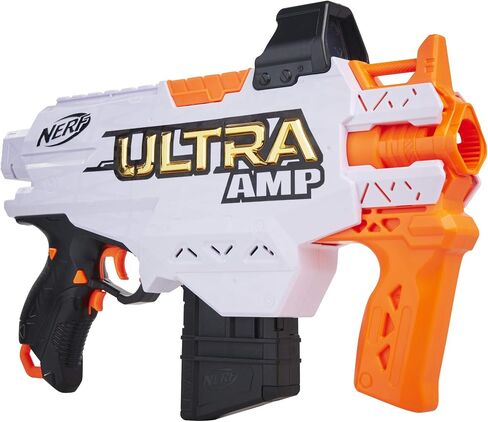 NERF Ultra Amp Motorized Blaster, 6-Dart Clip, 6 Ultra Darts, Compatible Only Ultra Darts in Saudi Arabia