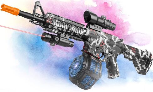 Gel Ball Blaster Automatic with 20,000 Rounds, Electric Gel Splat Toy with Drum& Mag and Goggles in Saudi Arabia