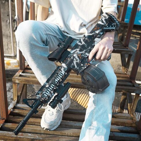 Gel Ball Blaster Automatic with 20,000 Rounds, Electric Gel Splat Toy with Drum& Mag and Goggles in Saudi Arabia