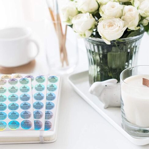 ملصقات تحذير شمعة ثلاثية الأبعاد من WINBOB للجرة والحاوية وملصقات أمان ذوبان الشمع للعلب ومستلزمات صنع الشموع 10 قطع (240) in Kuwait