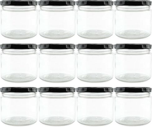 برطمانات صلصة فارغة سعة 10 اونصة من كورنوكوبيا (12 قطعة)؛ حاويات زجاجية شفافة لصنع الشموع او الصلصات in Kuwait