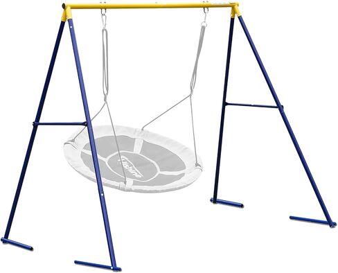 Saucer Swing Frame Stand Alone Heavy Duty for Kids Outdoor(BL/YE) in Saudi Arabia