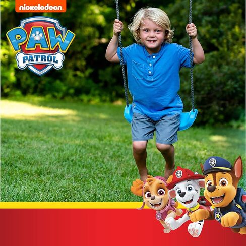 Swurfer PAW Patrol Swing Sets for Backyard, Swingset Outdoor for Kids - Playground Sets for Backyard, Heavy Duty Metal Frame, Playset with Swings, Slide, Trapeze, Blue, Red, Yellow in Kuwait
