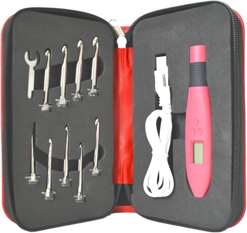 كتاب اثينا اليمنتس مجموعة خطافات كروشيه مضيئة مريحة قابلة للتبديل مع اضواء LED وعداد غرز كروشيه رقمي. خطافات كروشيه مضيئة قابلة لاعادة الشحن in Kuwait