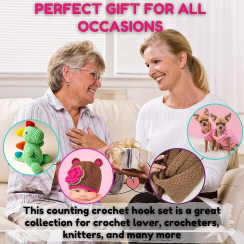 كتاب اثينا اليمنتس مجموعة خطافات كروشيه مضيئة مريحة قابلة للتبديل مع اضواء LED وعداد غرز كروشيه رقمي. خطافات كروشيه مضيئة قابلة لاعادة الشحن in Kuwait