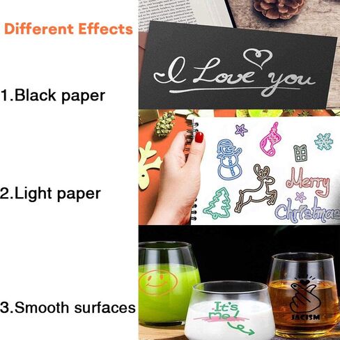 علامات Dyvicl اللامعة - علامات مخططة مزدوجة الخط - علامات معدنية ذات مخطط ذاتي - أقلام مزدوجة الخط للفنون والرسم والكتابة وبطاقات تهنئة عيد الميلاد، DIY، سجل القصاصات، الحرف اليدوية، 8 عبوات in Kuwait