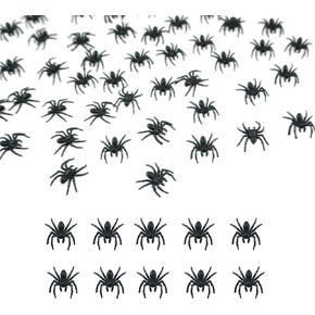 Ksquares Prank Fake Spiders, Mini Realistic Spiders for Halloween, Halloween Decorative Supplies Toys Black Spider Prank Scare Fun Joke Novelty Spiders for Party, Christmas