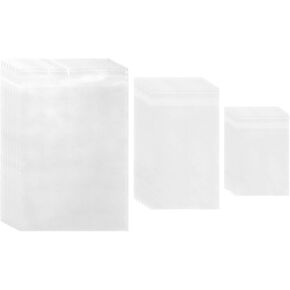 أكياس علاج لاصقة من Shapenty 3 مقاسات 3x4 بوصة 4x6 بوصة 6x8 بوصة أكياس هدايا من السيلوفان شفافة قابلة للإغلاق للبسكويت والمجوهرات والمخبوزات والوجبات الخفيفة والصابون وبطاقات الصور وتغليف الأعمال اليدوية، 150 قطعة in Kuwait