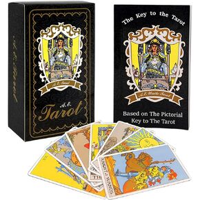 IXIGER Classic Tarot Cards Deck with Guide Book 78pcs Tarot Cards for Beginners to Advanced, Dark Tarot Deck, Durable Oracle Cards in Kuwait
