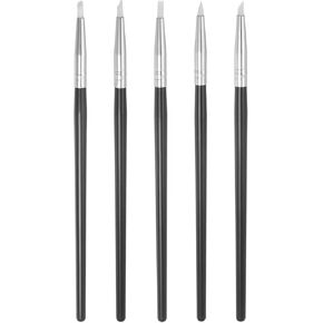 HARFINGTON 5pcs Clay Sculpting Tool Set, Clay Sculpting Shaper Rubber Tip Shaping Pottery Clay Pen Shaping Carving Tool for Ceramic Sculpture Polymer Clay, White