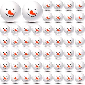 Sosation 48 Pieces Snowmen Stress Ball Fake Snowball Bouncy Snow Ball Christmas Stress Toys Sensory Stress Relief Gifts Stocking Stuffers for Winter Christmas Party Favors in Saudi Arabia