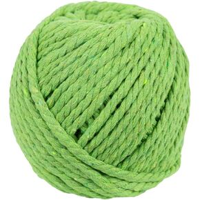 Craft County 50M Natural Cotton Rope - 2mm-5mm Diameter Options - 20 Colors - Macrame Cord for Wall Hangings, Plant Hangers, and Crafts