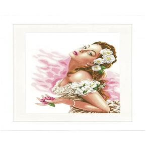 Lanarte Counted Cross Stitch Kit: Pink Roses (Aida,W), NA, 46 x 37cm in Saudi Arabia
