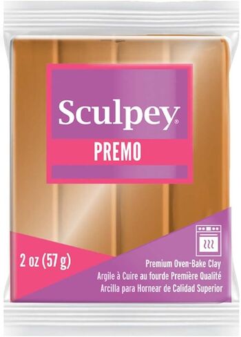 Sculpey Premo™ Polymer Oven-Bake Clay, Gold, Non Toxic, 2 oz. bar, Great for jewelry making, holiday, DIY, mixed media and home décor projects. Premium clay perfect for clayers and artists. in Saudi Arabia