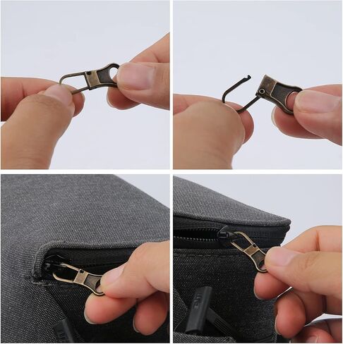 6pcs Replacement Zipper Pull, Detachable Zipper Pull Tabs Metal Zipper Pull Cord Extender Zipper Pull Repair Kit for Jackets Jeans Boots Backpacks Suitcases Purses (Bronze) in Saudi Arabia