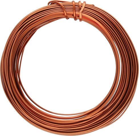 The Beadsmith Half-Round Craft Wire - Wire Elements - Soft Temper - 21 Gauge, 7 Yard Coil - Antique Copper Color - Beading Wire Used for Jewelry Making, Wire Wrapping, and Other DIY Arts & Crafts in Saudi Arabia