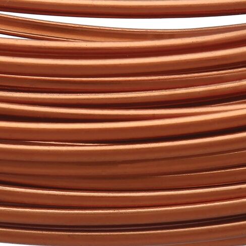 The Beadsmith Half-Round Craft Wire - Wire Elements - Soft Temper - 21 Gauge, 7 Yard Coil - Antique Copper Color - Beading Wire Used for Jewelry Making, Wire Wrapping, and Other DIY Arts & Crafts in Saudi Arabia