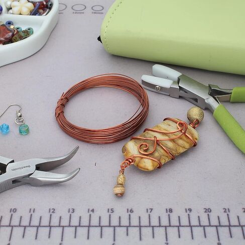 The Beadsmith Half-Round Craft Wire - Wire Elements - Soft Temper - 21 Gauge, 7 Yard Coil - Antique Copper Color - Beading Wire Used for Jewelry Making, Wire Wrapping, and Other DIY Arts & Crafts in Saudi Arabia