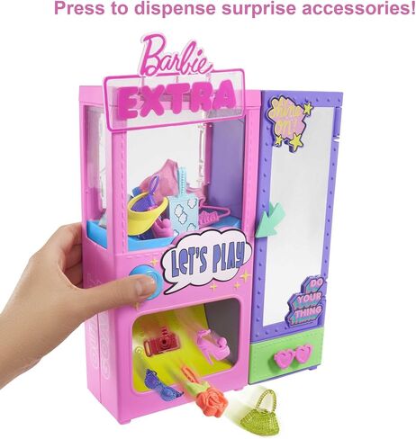 Barbie Extra Surprise Fashion Playset with 20 Pieces Including Pet Poodle, Closet and Push-Button Feature That Dispenses Fashion Accessories, Gift for 3 Year Olds & Up in Saudi Arabia
