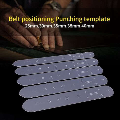 5Pcs Belt Holes Template Acrylic Template Leather Carft Belt Punching Template DIY Set, 25/30/35/38/40mm in Saudi Arabia