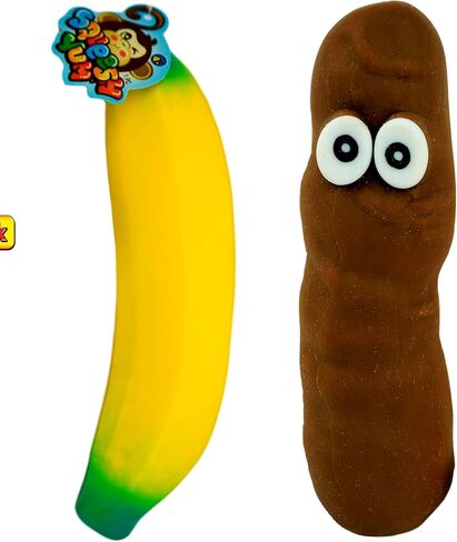 JA-RU Stretchy Banana & Squishy Carrot (2 Pack) Super Squishy Slow Rising Sensory Fidget Fruit Toys for Kids. Stress Relief Therapy Autism Toy. Bulk Party Favor Classroom Prizes. 3340-3342p in Kuwait