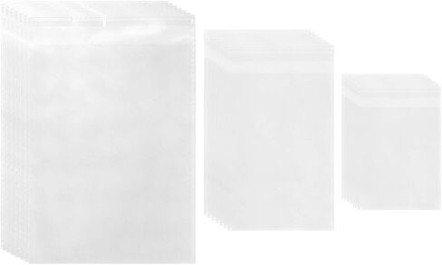 Shapenty 3 Sizes 3x4 Inch 4x6 Inch 6x8 Inch Adhesive Treat Bags Clear Resealable Cellophane Gift Bags for Cookies Jewelry Bakery Snacks Candle Soap Seed Photo Cards Packaging Business Craft,150PCS in Saudi Arabia