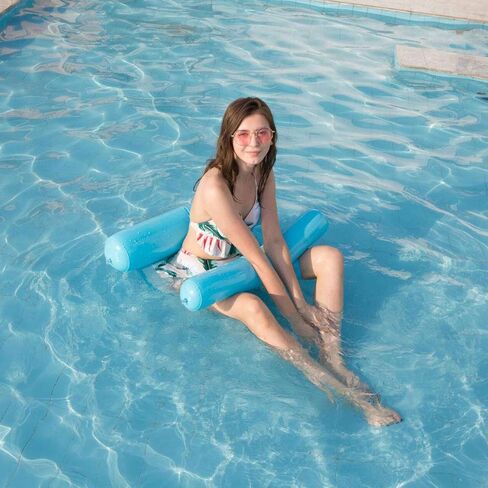 ارجوحة مائية، سرير عائم قابل للنفخ لحمام السباحة، كرسي عائم، اريكة ماء، بساط شاطئ لحمام السباحة والشاطئ والبحر، ازرق داكن in Kuwait