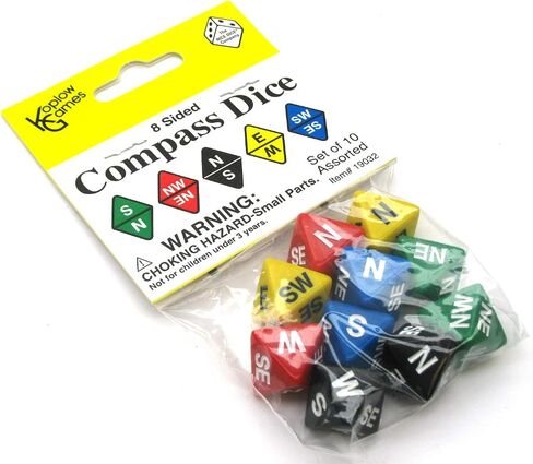 Assorted Compass Dice D8 Pack of 10 Koplow Games in Saudi Arabia