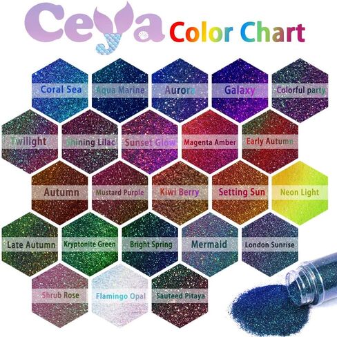 مسحوق لامع فائق النعومة من Ceya Chameleon، 3.5 أونصة/ 100 جرام، بريق متغير اللون زنبركي ساطع 1/128 بوصة 0.008 بوصة 0.3 مم مسحوق قزحي الألوان متغير لراتنجات الإيبوكسي والأظافر والحرف اليدوية والسلايم وحافظة الهاتف والرسم in Kuwait